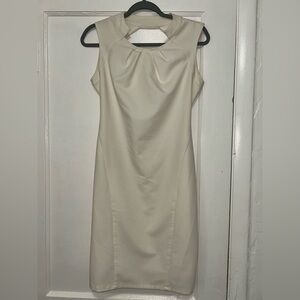 Kardashian Kollection Sleeveless Ivory Sheath Dress – Size 10